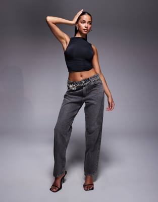 Oh Polly Kirbie Asymmetric Ruched Tank Top