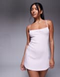 [Oh Polly] Oh Polly lounge jersey cami mini dress in baby pink M Baby Pink