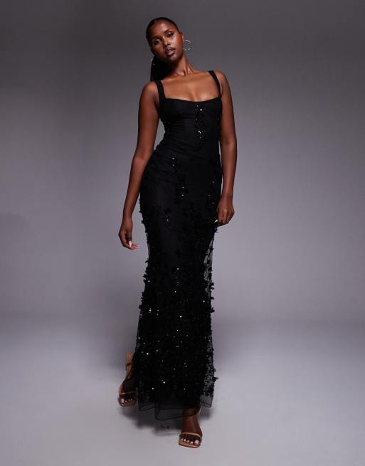 Oh Polly – Maxikleid aus Spitze in Schwarz