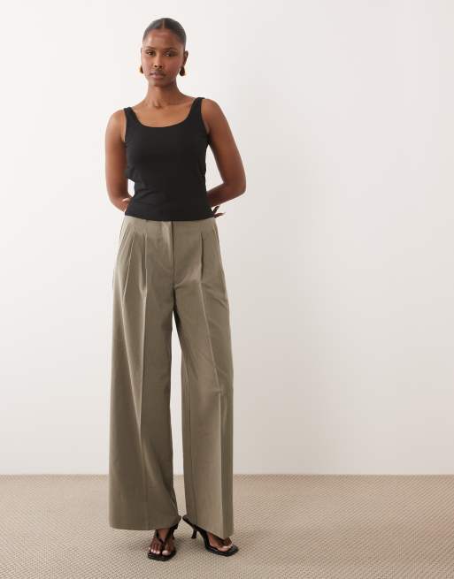 Oh Polly modal open tie-back top in black, 2 of 4