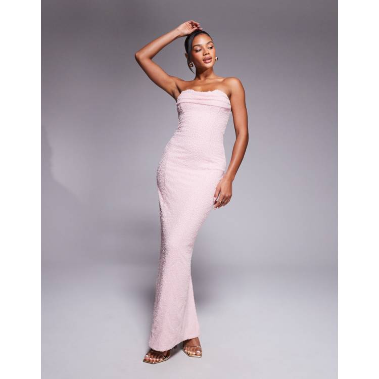Oh Polly Palermo embellished corset midaxi dress in blush | ASOS