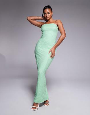 Palermo embellished corset midaxi dress in mint green