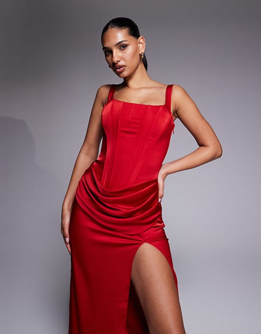 oh polly red maxi dress Fire Sequin Gown: Idalia Design by making it perfect for evening events or special occasions The most perfect dress #ohpolly