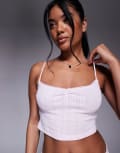 [Oh Polly] Oh Polly sweetheart cami lounge top in baby pink (part of a set) XS Baby Pink