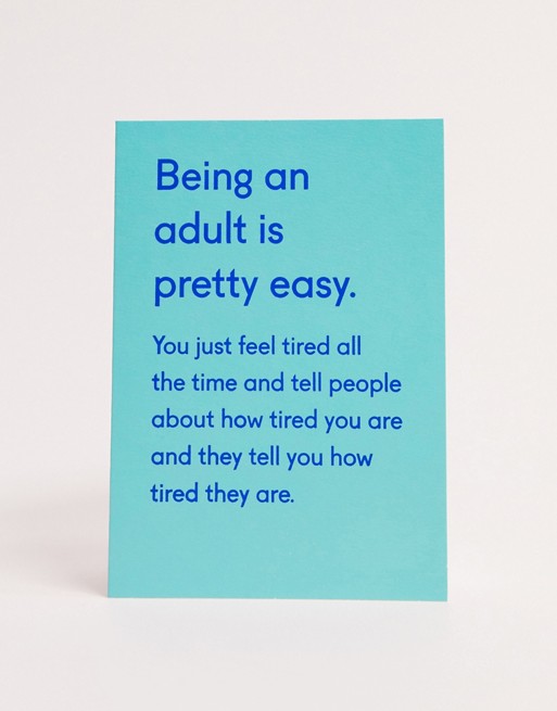 Ohh Deer being an adult is pretty easy card