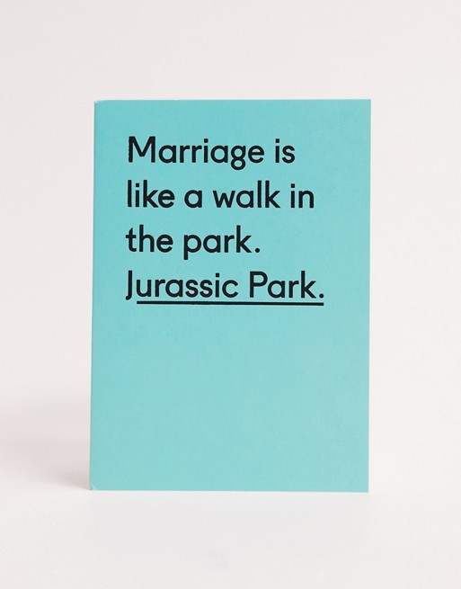 Ohh Deer marriage is like a walk in the park wedding card