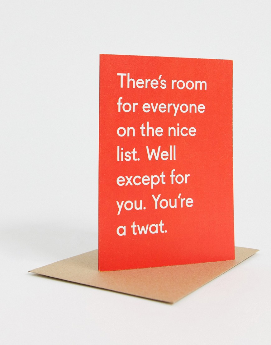 Ohh Deer you're a twat christmas card-Multi