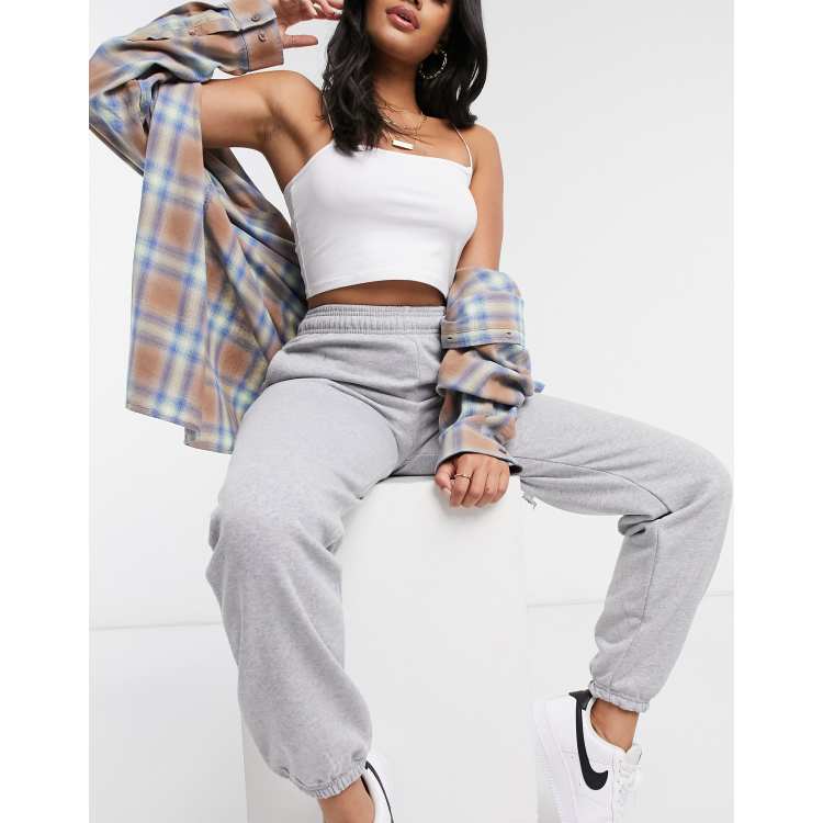 Ok Girl high waisted joggers co-ord in black