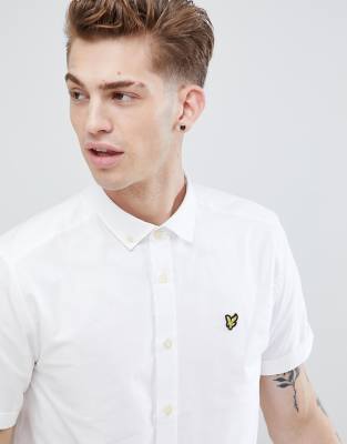 фото Оксфордская рубашка с короткими рукавами lyle & scott-белый