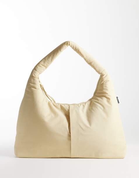 OLEND borsa a spalla Nico in nylon giallo burro - view 1
