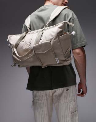 OLEND - Calypso - Multifunktionale Tasche in Sand mit mehreren Taschen und Laptopfach-Weiß