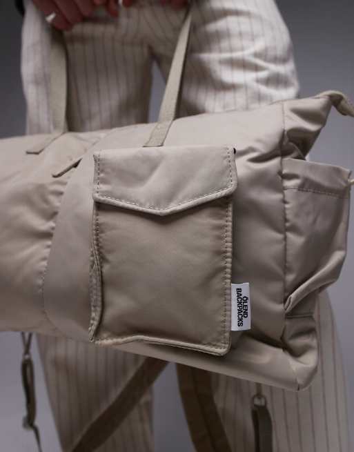 OLEND サンド OLEND Calypso multiwear pocket detail bag with laptop