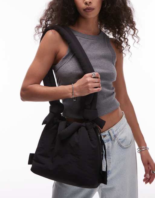 OLEND compact ona soft nylon multiwear crossbody bag in