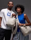 [Olend] OLEND compact Ona soft nylon multiwear crossbody bag in sand-White No Size CREAM