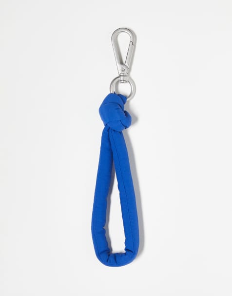 OLEND - Gewatteerde nylon sleutelhanger/hangertje voor aan tas in kobaltblauw - view 1