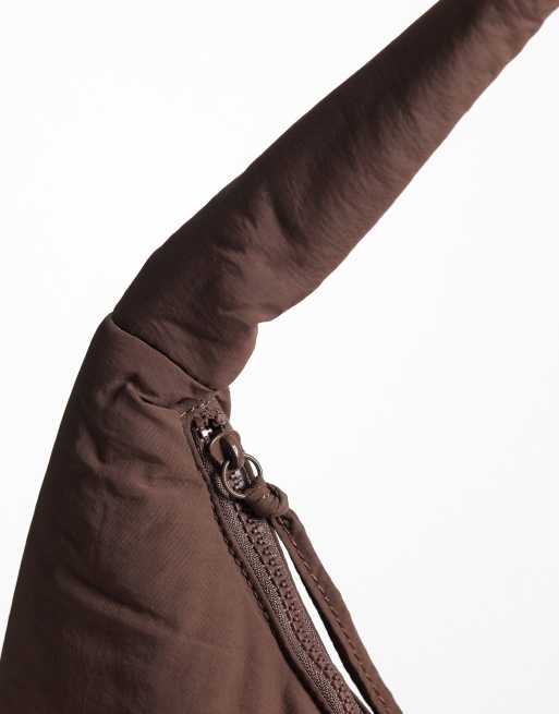 OLEND Nico nylon shoulder bag in chocolate, 2 of 4
