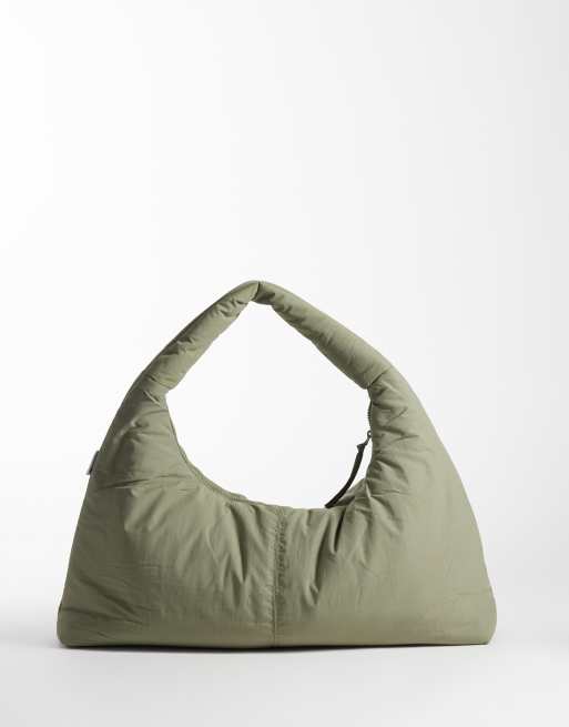 ÖLEND - Nico - Stor salviegrøn skuldertaske i nylon, 4 af 4