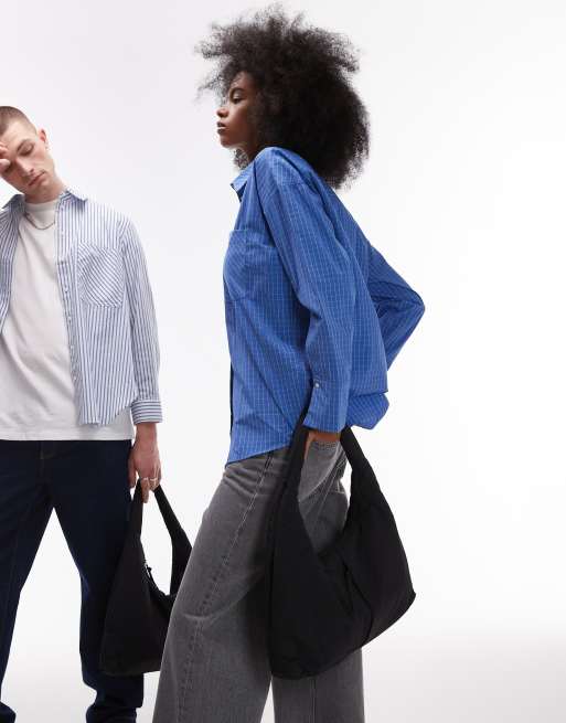OLEND – Nico – Svart, stor axelväska i nylon , 2 av 4