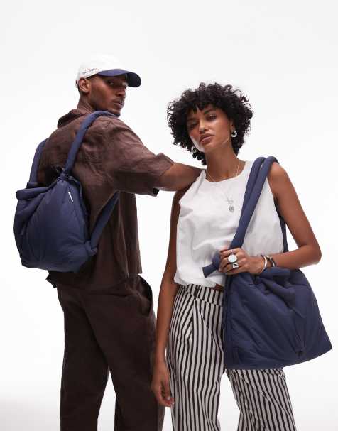 Olend – Ona – Granatowa miękka torebka crossbody z nylonu do noszenia na wiele sposobów - view 1