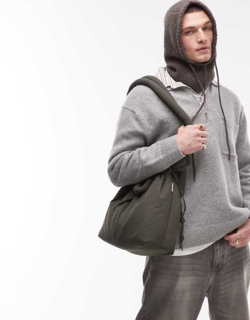 OLEND – Ona – Khakifarbene Umhängetasche aus weichem Nylon in vielseitigem Design , 4 von 4
