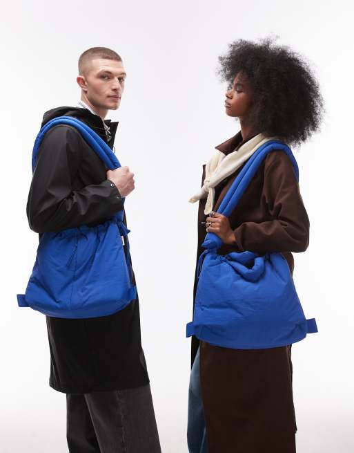 Olend – Ona – Kobaltowoniebieska miękka torebka crossbody z nylonu do noszenia na wiele sposobów