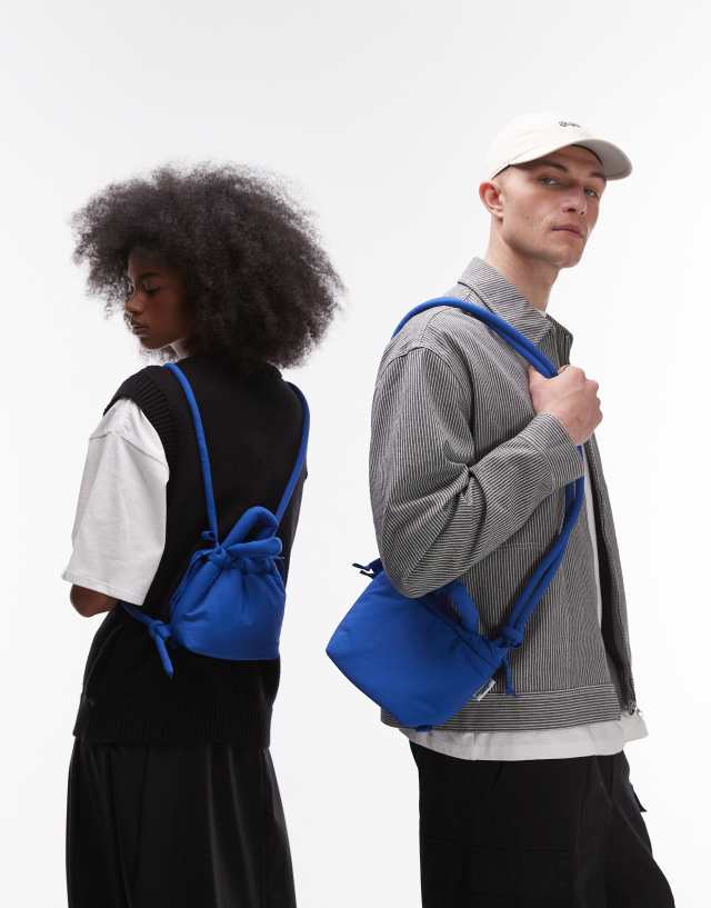 Olend Ona micro soft nylon multiwear crossbody bag in cobalt blue