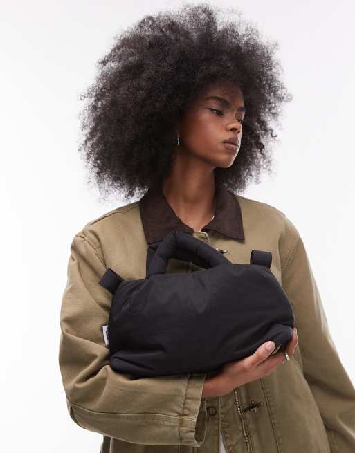 Sac Bandoulière Unisexe Motif Cheveux Bouclés Afro Noir - Taille Fille/épaule