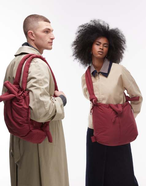 Ölend - Ona - Multiwear crossbody tas van zacht nylon in bordeauxrood - view 1