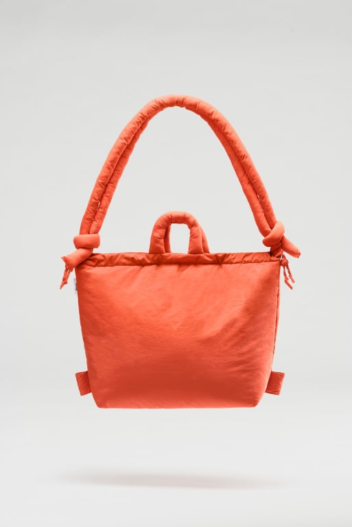 Ölend - Ona - Multiwear crossbody tas van zacht nylon in koraalrood, 3 van 5