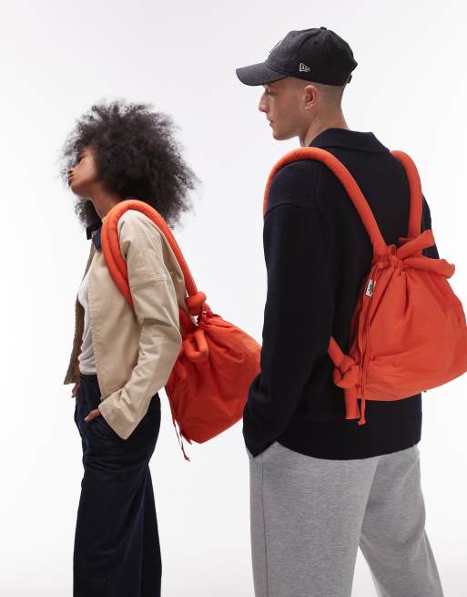 Ölend - Ona - Multiwear crossbody tas van zacht nylon in koraalrood, 5 van 5