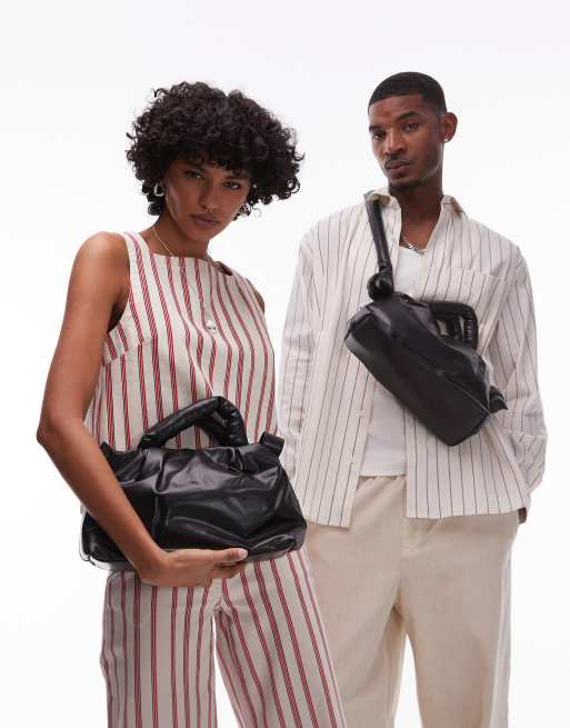 OLEND - Ona - Multiwear mini crossbody tas van leer in zwart 