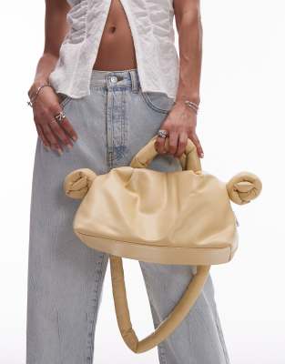 OLEND - Ona - Petit sac bandoulière multi-positions en cuir - Jaune beurre - view 1