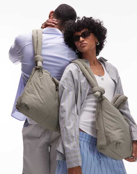 ÖLEND - Ona - Sac bandoulière multipositions en nylon doux - Vert sauge - view 1