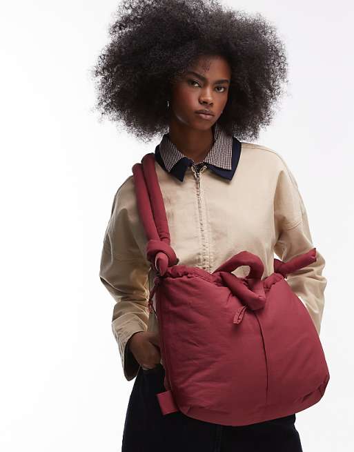 Olend Ona soft nylon multiwear crossbody bag in burgundy | ASOS Olend Ona soft nylon multiwear crossbody bag in burgundy | ASOS