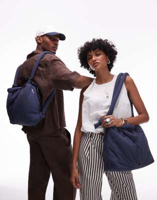 Olend OLEND Ona soft nylon multiwear crossbody bag in navy blue