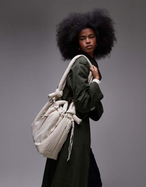 Olend Ona soft nylon multiwear crossbody bag in off-white | ASOS