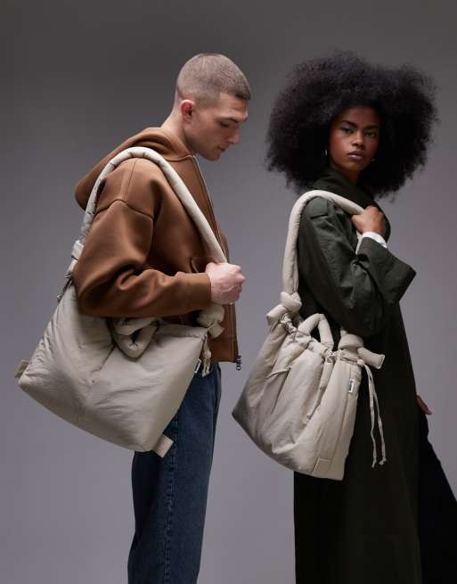 Olend Ona soft nylon multiwear crossbody bag in off-white | ASOS