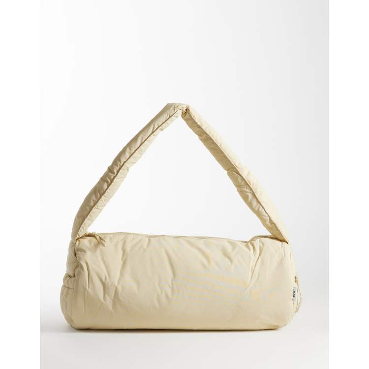 OLEND Puffy nylon duffle shoulder bag in yellow | ASOS