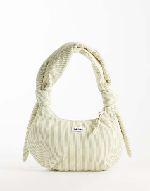 OLEND - Sac porté épaule à rayures - Citron vert, 4 de 4