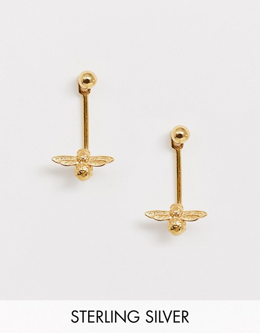 Olivia Burton 18 Karat Gold Plated 3D Bee Jacket Earrings