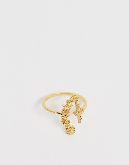 Olivia Burton 18 Karat Gold Plated Bee Bloom Ring