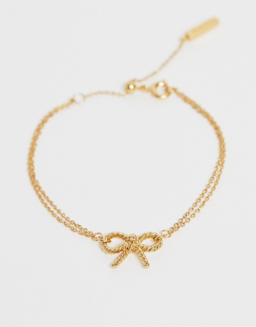 Olivia Burton 18 Karat Gold Plated Vinatge Bow Bracelet