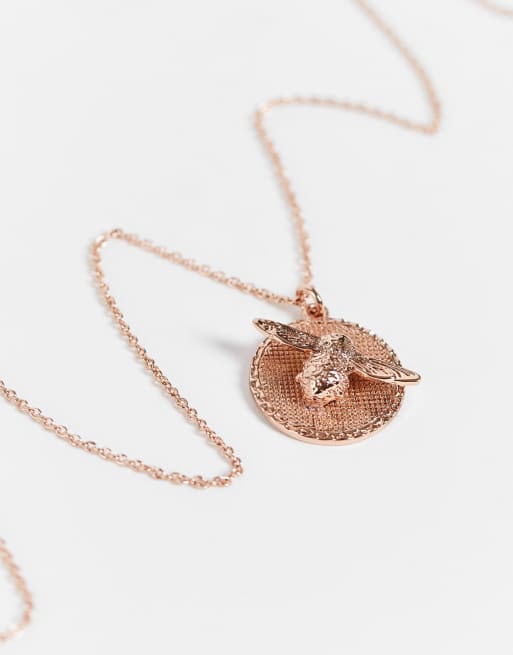 Olivia burton necklace rose outlet gold