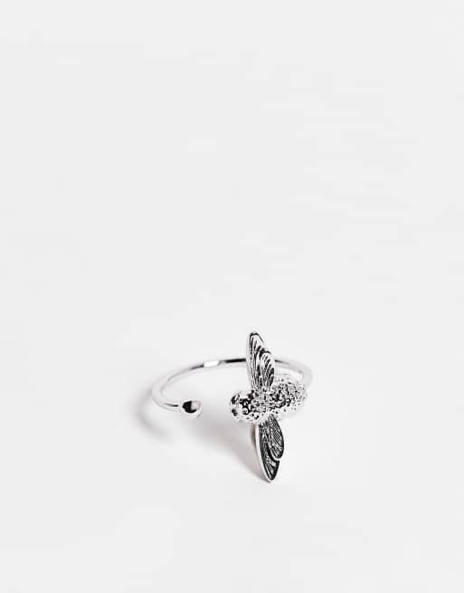 Olivia Burton 3D bee ring in silver