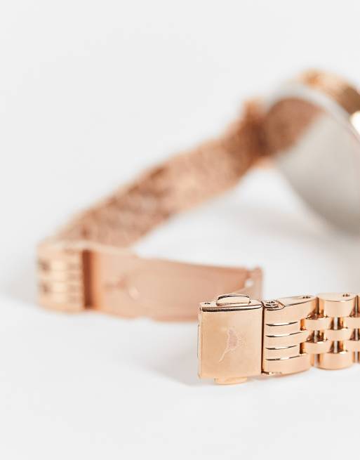 Olivia Burton - Armbåndsur med regnbuefarvede smykkesten i rosaguld, 4 af 4