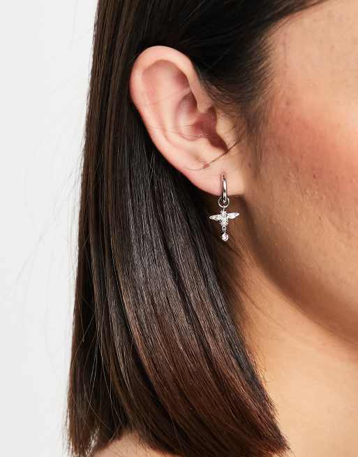 Olivia burton deals silver bee earrings