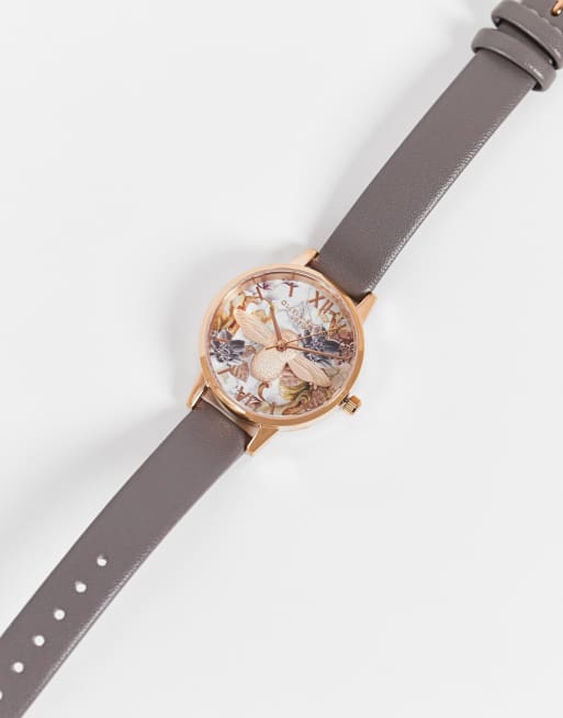 Olivia burton clearance watch grey strap