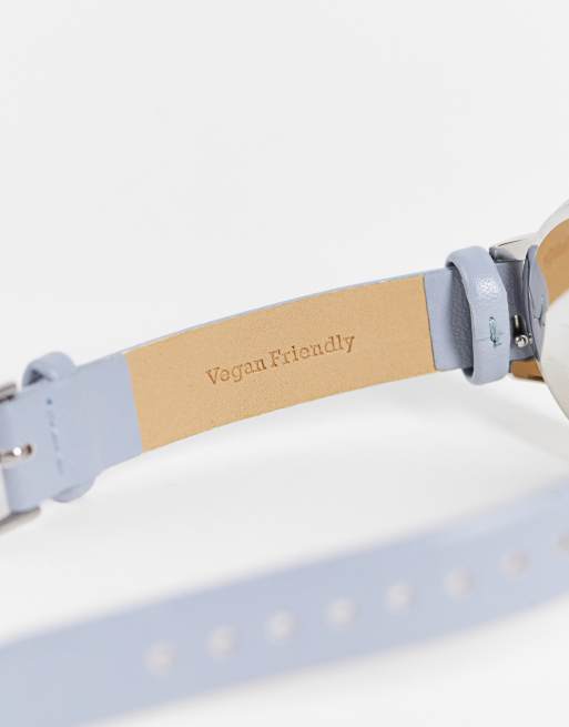 Olivia Burton bejewelled demi dial watch in blue and silver, 3 of 4