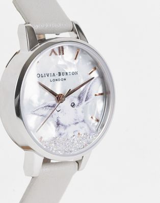 Olivia Burton bunny watch in rose gold and silver