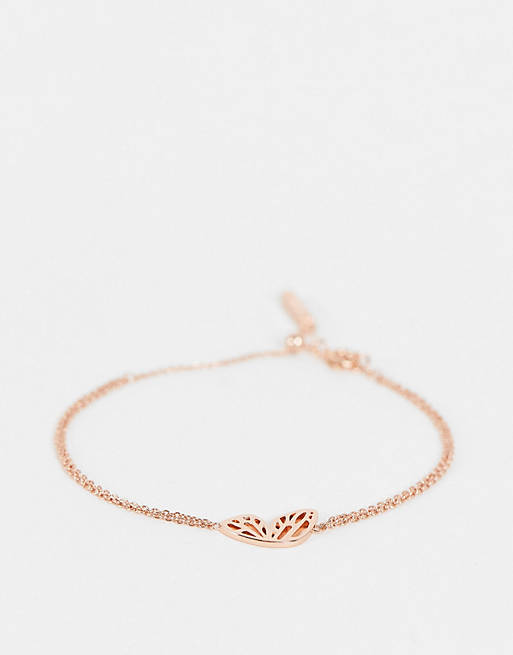 Olivia burton butterfly wing bracelet In rose gold